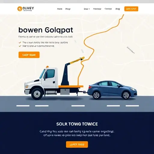 эвакуатор сайт A sleek, modern digital interface for a towing service website, featuring a stylized tow truck icon, a map background with a highlighted route, a car being towed, and a clean layout with subtle shadows and soft lighting, all rendered in a minimalistic, high-resolution style without any text or symbols.