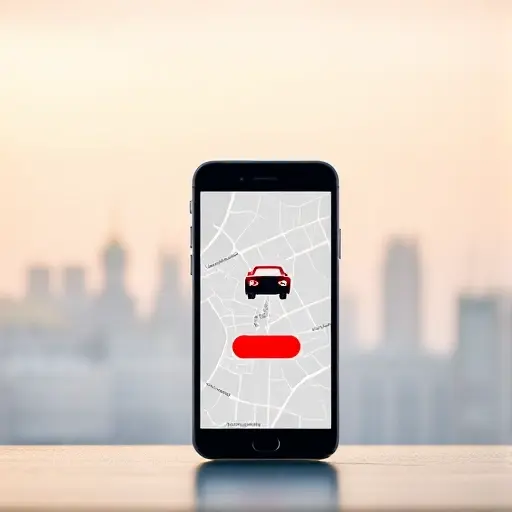 Приложение эвакуатор Москва и область: Полный план статьи A smartphone displaying a tow truck app interface set against a subtle map of Moscow and its surrounding region. The screen shows a stylized map with a tow truck icon and a prominent red call button, all rendered in a clean, modern design. The background features a faint silhouette of the Moscow skyline, with soft lighting and a minimalistic color palette. No text, letters, or numbers are present in the image.