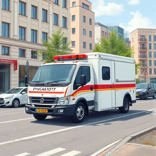 Эвакуатор на 5-й Валуевской улице: Полное руководство A realistic smallHQ style illustration of a tow truck (evacuator) parked on a city street named 5th Valuyevskaya Street, with the surrounding urban environment, road markings, and a few parked cars, focusing on the vehicle and street scene without any text or signage